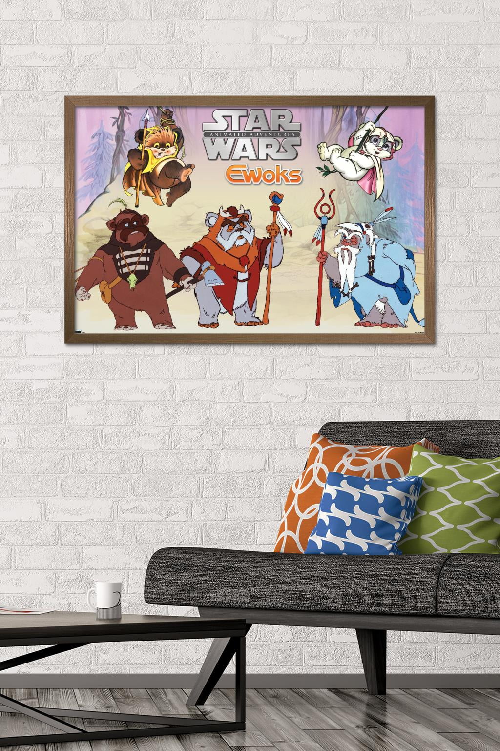 Star Wars: Ewoks - Group Wall Poster, 22.375" x 34", Framed