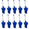 thumbnail image 1 of GOGO 100 Pcs Blue Whistles with Lanyard, Plastic Pea-Less Sports Whistle Bulk Sale, Emergency Safety Whistles for Coaches Referees, 1 of 7