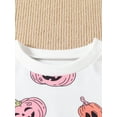 thumbnail image 5 of Baby Halloween Romper 6M 12M 18M 24M Long Sleeve Round Neck Cartoon Pumpkin Print Bodysuit Newborn Clothes, 5 of 10