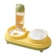 thumbnail image 2 of Dispensador automático de agua para perros y gatos, comedero inclinado 2 en 1 para cachorros Amarillo, 2 of 8
