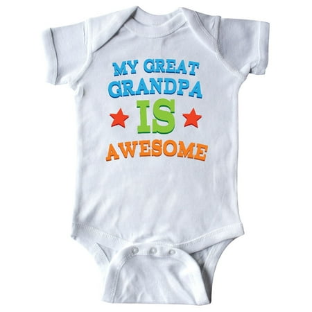 

Inktastic My Great Grandpa is Awesome Grandkid Gift Gift Baby Boy or Baby Girl Bodysuit