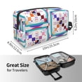 thumbnail image 4 of XMXT Large Capacity Makeup Pouch Bag, Geometric Colorful Designs Make Up Storage Bag Cosmetic Travel Toiletry Bags for Women Men, One Size, 4 of 9