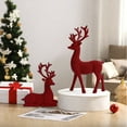 thumbnail image 2 of 2 Pcs Christmas Resin Deer Ornaments – Figurines for Living Room, TV Stand, Wine Cabinet, High-End Holiday Decor, 2 of 5