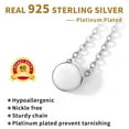 thumbnail image 3 of ChicSilver 925 Sterling Silver Dot Necklace for Women Round Sterling Silver Pendant Necklace for Women, 3 of 7