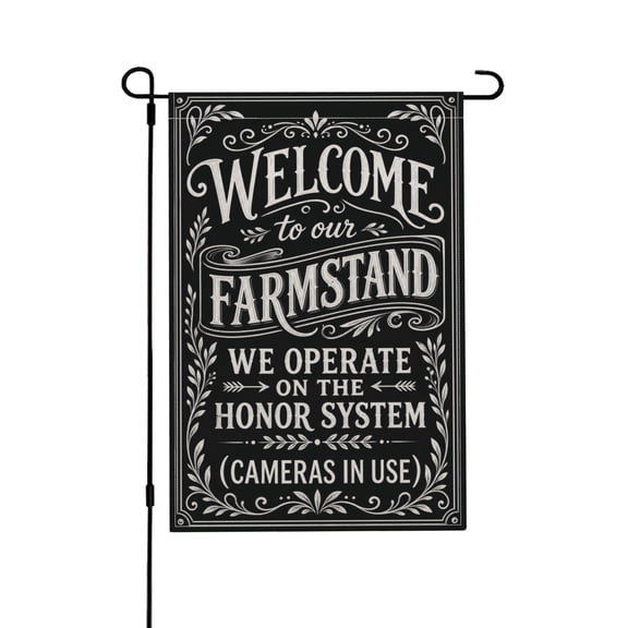 Garden Flag Farmstand Theme Outdoor Decor Rustic 12x18 inch