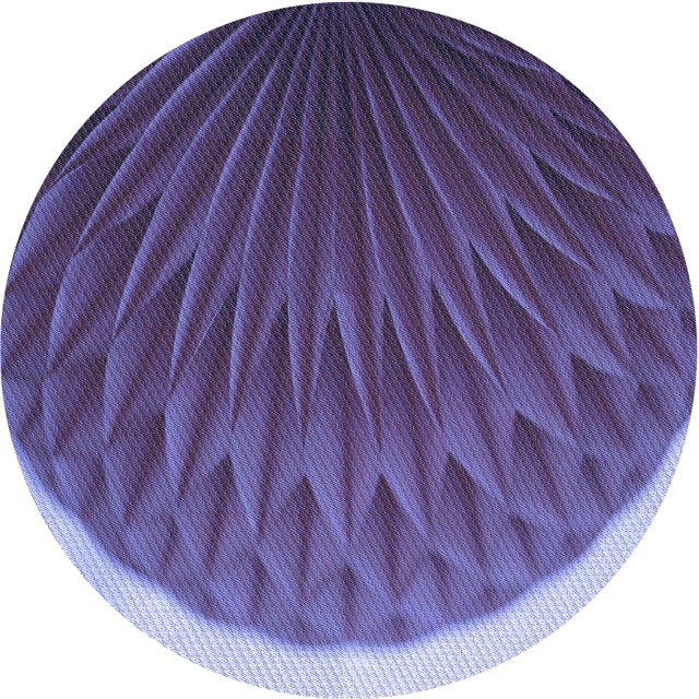 Ahgly Company Tapis d'Intérieur Rond Lavable en Machine Transitionnel Violet, 6 Pieds Rond