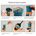 thumbnail image 6 of Portable Manual Coffee Grinder with Conical Burr and Adjustable 6 Coarseness Settings, Hand Crank Bean Mill for Home, Camping, and Travel Use, 6 of 7