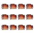 thumbnail image 1 of Pequeños clips de plástico de 3 cm para el pelo, accesorios para el cabello, gorros y sombreros. Clips para pelucas de moda en Europa y EE. UU., color café brillante, 12 unidades por lote, 1 of 7