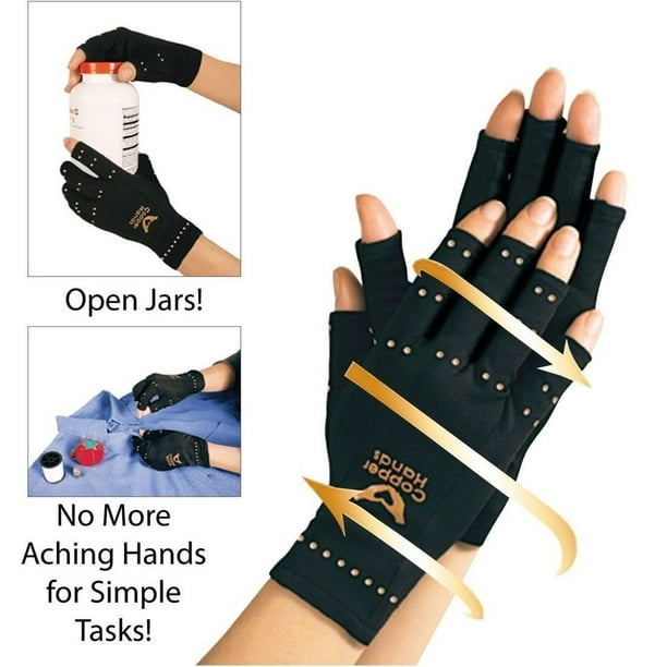 One Pair Compression Copper Hands Arthritis Gloves New Therapeutic