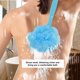 thumbnail image 4 of Bola de ducha para baño, cepillo para espalda y cuerpo, esponja supersuave colgada de malla, mango largo de plástico (azul), 4 of 8