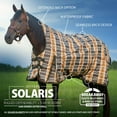 thumbnail image 6 of Jeffers Solaris 1200 Denier Turnout Blanket with Extended Neck Design - Brown & Cream Plaid 75" - Waterproof, Breathable Horse Blanket with 360g Polyfill, Ideal Protection for Winter, Heavyweight, 6 of 8