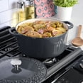 thumbnail image 2 of Spice by Tia Mowry Savory Saffron 6-Quart Cast Iron Dutch Oven - Grey, 2 of 7