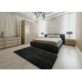 thumbnail image 5 of Ahgly Company Machine Washable Indoor Round Industrial Modern Night Black Area Rugs, 6' Round, 5 of 7