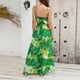 thumbnail image 4 of Vestido informal para mujer, cuello en V, vestido suelto, cintura alta elástica, vestidos de vacaciones para mujer FLhrweasw Nuevo, 4 of 8