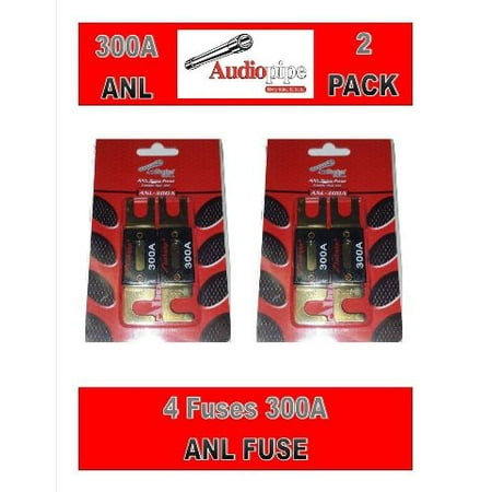 300 Amp ANL Fuses Gold Plated AudioPipe Blister Pack 4 Fuses Car Audio (Best Modeling Amp Under 300)