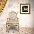 thumbnail image 3 of Urban, Mary 20x20 Gold Ornate Wood Framed with Double Matting Museum Art Print Titled - Lovely Llamas V Christmas Black, 3 of 4