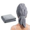 thumbnail image 2 of Microfibre Hair Towels, Turban Towel with Elastic Band, Hair Turban Kids Super Absorbent Towels for Women, 2 of 21