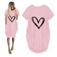 thumbnail image 4 of Robe d'Été pour Femmes 2024 Mode Grande Taille Décontractée Ample Imprimée Robe Manches Courtes Col en V Robe 50 % de Réduction!, 4 of 5