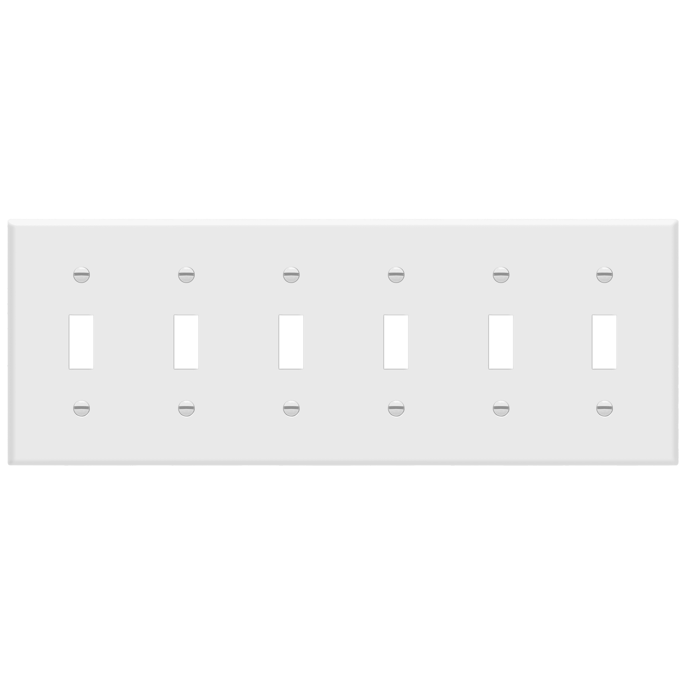 ENERLITES Toggle Light Switch Wall Plate, Gloss Finish, 6Gang, Unbreakable Polycarbonate