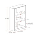 thumbnail image 4 of CorLiving Quadra 3-Tier Engineered Wood Adult Bookcase with 2 Adjustable Shelves, 4 of 4