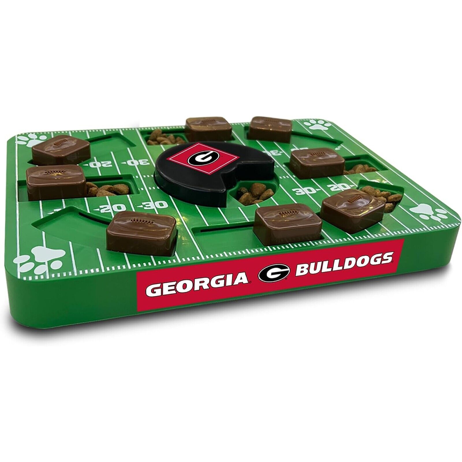 Pets First NCAA Georgia Bulldogs Puzzle Toy, Puzzle Treat Dog Toy, Interactive Dog Treat Toy, Dog Puzzle Feeding Slow Toy