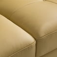 thumbnail image 2 of Benjara Leatherette Upholstered Wooden Loveseat with Plush Bustle Back and Steel Feet, Yellow, 2 of 3