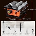 thumbnail image 5 of Table Saw for Jobsite 8-inch, 6.7-Amp Copper Motor, Cutting Speed up to 3576RPM, 24T Blade, Compact Portable Table Saw Kit, with Sliding Miter Gauge DIY Woodworking and Furniture Making, Orange, 5 of 7