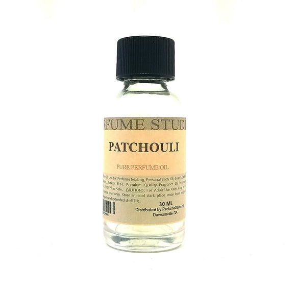 Patchouli Perfume Oil for Perfume Making, Personal Body Oil, Soap, Candle Making & Incense; Splash-On Clear Glass Bottle. Undiluted & Alcohol Free (1oz, Patchouli Fragrance Oil)