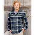 thumbnail image 1 of Burnside Snap Front Long Sleeve Plaid Flannel Shirt, 3XL, Red/Heather Black, 1 of 1