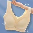 thumbnail image 5 of SMihono Womens Pullover Bras No Underwire Seamless Summer Brassieres Scalloped Everyday Bra Comforta Full Coverage T Shirt Bra Beige M, 5 of 9