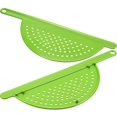 thumbnail image 1 of 2 Pieces Pot Drainer with Handle, Hand Held Pan Pot Strainer, Plastic Pot Side Strainer, Pasta Strainer Fit 9 Inch Pot for Noodles Pasta Fruit Veggies, 1 of 7