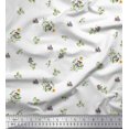thumbnail image 1 of Soimoi Velvet Fabric Leaves & Floral Night Wear Print Fabric by The Yard 58 Inch Wide, 1 of 1