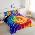thumbnail image 3 of Manfei Abstract Splash 2pcs Bedding Comforter Set,Tie Dye Twin Comforter Sets,Colorful Swirl Breathable Bedding Set,Microfiber Teenager Bedroom Decor,Reversible, 3 of 8