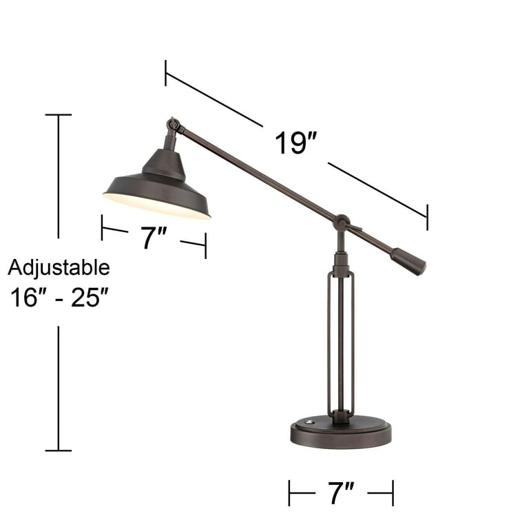 Franklin Iron Works Turnbuckle Rustic Farmhouse Desk Lamp 25