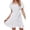 White, variant on OSOLU Women Casual Dress Square Neck Short Sleeve Flounce Hem Everyday Summer Dress Basic Solid Color Dresses For Fall Travel Classic Sundress Flowy Vacation Dress
