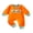 Orange, variant on Cjfdfy Newborn Baby Boy Girl Halloween Outfit Pumpkin Checkered Patchwork Romper Long Sleeve Pumpkin Truck Jumpsuit Infant Cute My First Halloween Fall Winter Outfit
