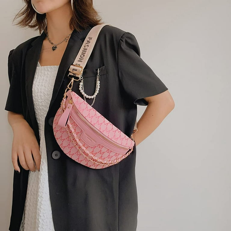 DanceeMangoos Belt Bag for Women Fanny Pack Crossbody Bags Camera Bag Purse  Fashion Designer Chest Bag Vintage Snapshot Bag 
