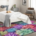 thumbnail image 4 of Succulent Area Rug - 5x8 Rug - Succulent Rug - Colorful Floral Area Rug - Girls Rugs - Multicolor Plant Carpet, 4 of 7