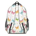 thumbnail image 3 of Butterfly and Star Pastel Pattern Cute School Backpack Bag with Padded Back and Adjustable Shoulder Straps 16.9 X 12.6 X 5.9 Inches, 3 of 5