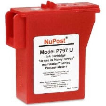 NuPost (Pitney Bowes 797-0 / 797-Q / 797-M) Remanufactured Postage Meter Red Ink Cartridge
