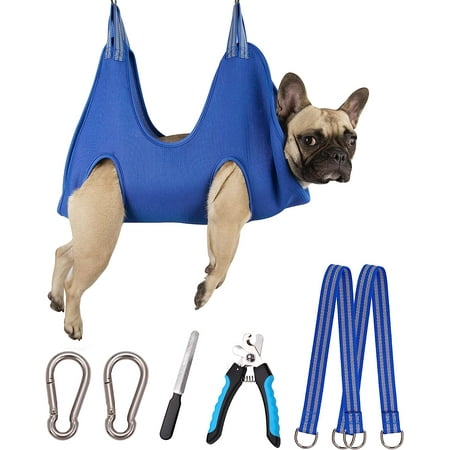 BEST Supet Dog Grooming Hammock for Dog and Cat, Relaxation Pet Grooming Sling Helper, Breathable Pet Grooming Hammock for Nail Trimming, Ear/Eye Car with Nail Clippers/Trimmers/Scissors