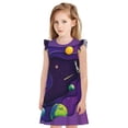 thumbnail image 1 of Balery Astronaut Camisón de princesa para niñas, pijama de algodón con mangas abullonadas, suave y bonito.-XX-Large, 1 of 6