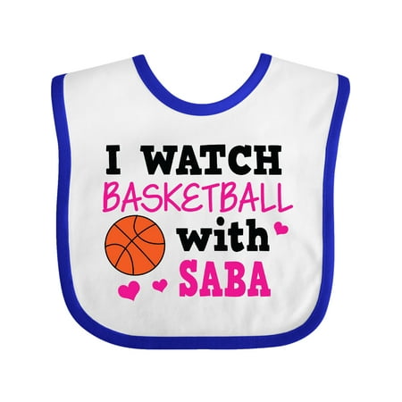 

Inktastic I Watch Basketball with Saba Gift Baby Girl Bib