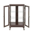 thumbnail image 5 of 2 Doors Curio Cabinet with Tempered Glass Doors, Curio Cabinets with Mirrored Back Panel and Adjustable Shelves, Lighted Display Cabinet for Home, Office Light Bulb Included, 5 of 15