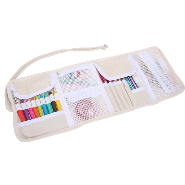 Juego de ganchillo con mango suave de TPR, Kit de tejido de óxido de aluminio, herramientas de costura manuales DIY