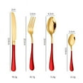 thumbnail image 3 of Gold Silverware Set Stainless Steel  24 Piece Anti-Rust Mirror Polished Flatware Gold Utensils Set Service for 6 with Gift Packaging  Dishwasher Safe  Hotel Tableware Wholesale, 3 of 6