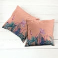 thumbnail image 6 of Ambesonne Floral Throw Pillow Cover 2 Pack, Exotic Monstera Floral Art, 24", Salmon Multicolor, 6 of 7