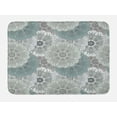 thumbnail image 1 of Grey Bath Mat, Arabesque Tile Art Mandala with Oriental Touch Eastern Style Tribal Ethnic Spiritual Motif, Non-Slip Plush Mat Bathroom Kitchen Laundry Room Decor, 29.5 X 17.5 Inches, Blue, Ambesonne, 1 of 2