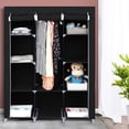 thumbnail image 4 of Veryke 67" Portable Closet Organizer Wardrobe Clothes Rack with Shelve - Black, 4 of 7