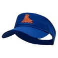 thumbnail image 2 of Orange Skate Embroidered Cotton Twill Sun Visor - Royal OSFM, 2 of 5